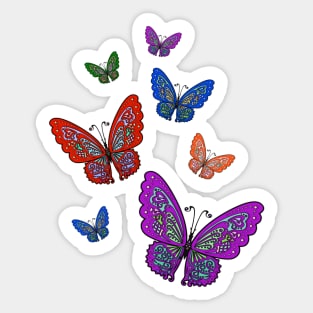 Decorative Colorful Butterflies Sticker